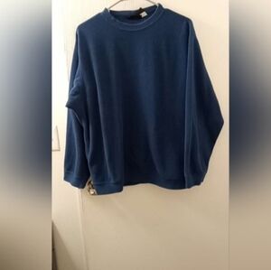 Patagonia Mens Blue Crewneck Fleece Embroidered Logo Fleece Sweatshirt Sz S